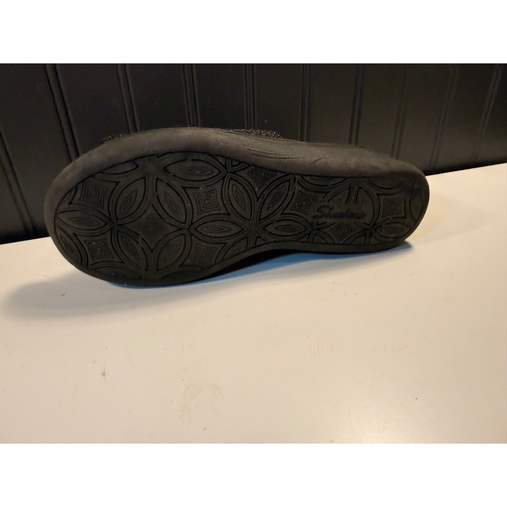 Skechers Luxe Foam Black Marl Knit Wedge Slide Sandals 16327 Womens Size 8 - Picture 5 of 13